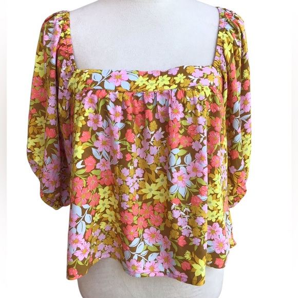 Billabong Womens Beach Daze Puff Sleeve Crop Top - Picture 7 of 12